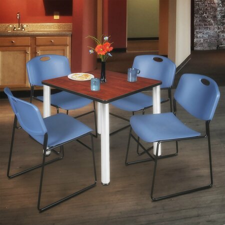 KEE Square Tables > Breakroom Tables > Kee Square Table & Chair Sets, 30 W, 30 L, 29 H, Cherry TB3030CHBPCM44BE